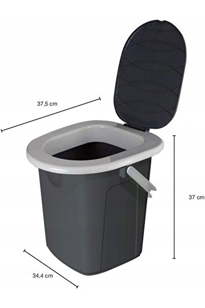 NO BRAND Toaletă portabilă de camping, găleată WC cu mâner, 22L, rezistentă ș...