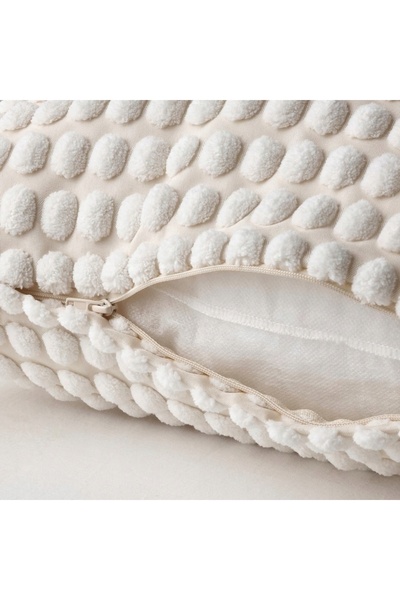 NO BRAND IKEA SVARTPOPPEL față de pernă decorativă crem, 50x50 cm, SET de 2 b...