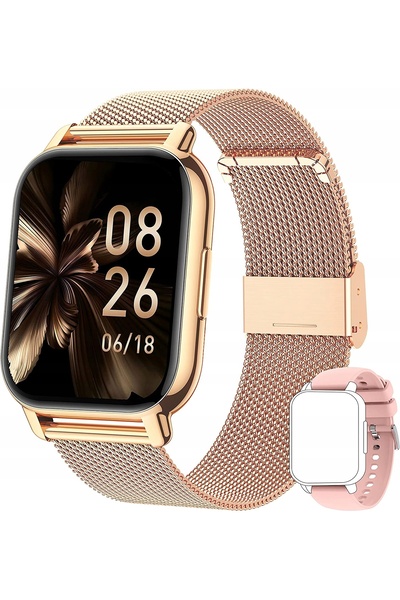 NO BRAND 17845 Ceas inteligent Popglory pentru femei, ecran tactil de 1,85″, ...
