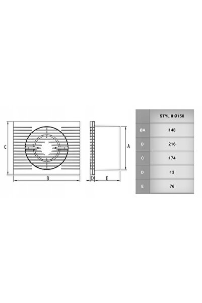 Dospel VENTILATOR DE BAIE HOME FI150 STYLE II