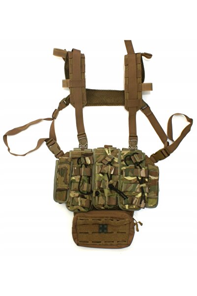 Mil-Tec Vestă tip chest rig, culoare coyote închisă