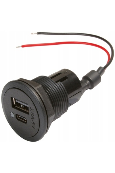 NO BRAND PRIZĂ INTERIOARĂ DUBLA USB C/A 12-24 V, 5 W, 3,6 A