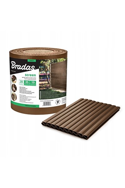 Bradas Bandă de gard RAL8011 TOB4501935BRL 19 cm x 35 m maro