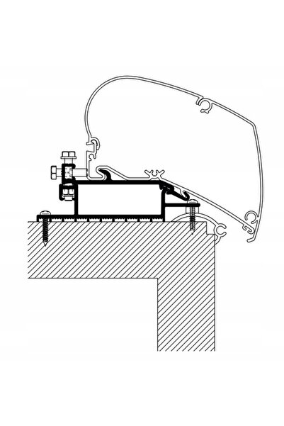 Thule Adaptor pentru marchiză de rulotă de acoperiș Omnistor 6/9
