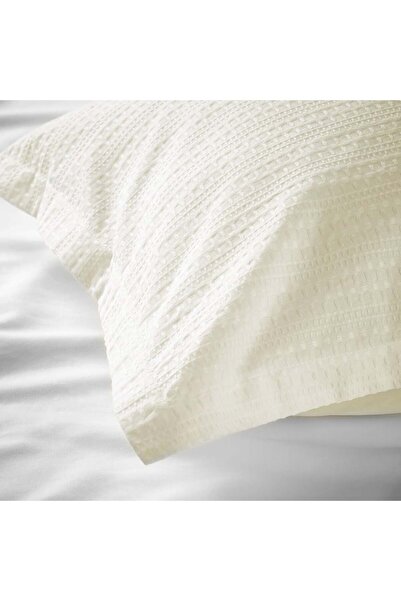 NO BRAND IKEA LUKTVICKER Set lenjerie de pat 150x200/50x60 Bumbac alb