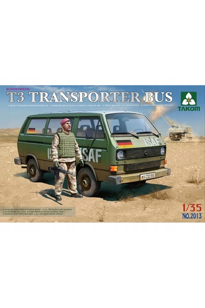 NO BRAND Takom 2013 Bundeswehr T3 Transporter autobuz cu figurină 1:35