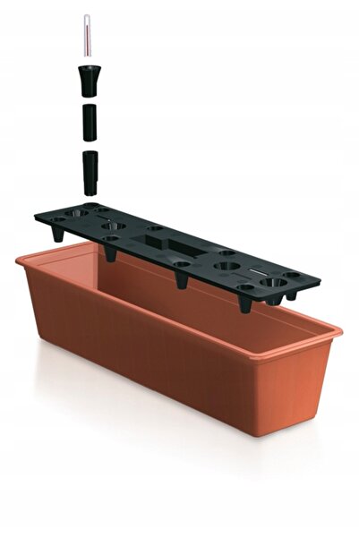 Prosperplast 3x Ghiveci de balcon IS6CAN + Mânere, keramite