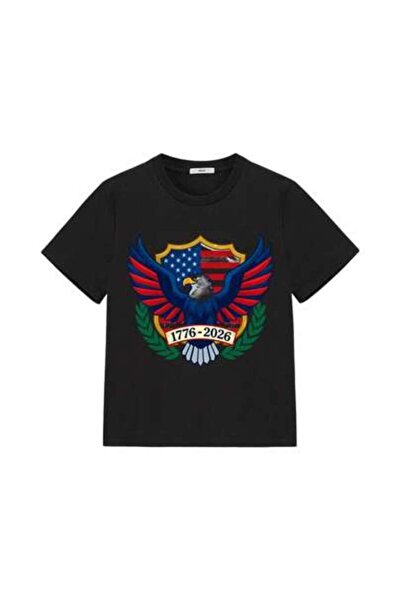 2BIR Unisex Patriotic T-Shirt USA 250th Anniversary Bald Eagle Shield Stars A...