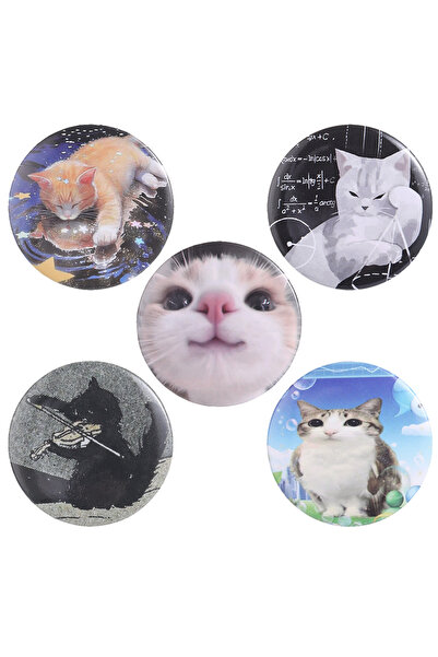 Choice7 TZ2575 Funny Tinplate Pins Set Cats Dog Memes Dreamy Stars Collection...