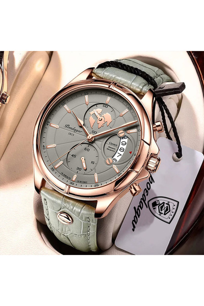 Choice7 989 Khaki Green L Functional Man Watch Chronograph Date Waterproof Le...