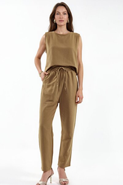 Hiccup Msn Cotton Linen Viscose Double Set