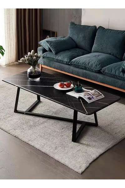 VUCATIN Rectangular Coffee Table (120 cm × 60 cm) | Modern Metal Legs | Ideal...