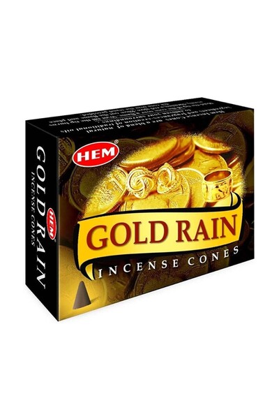 Hem Set 5 x Conuri Parfumate, Gold Rain