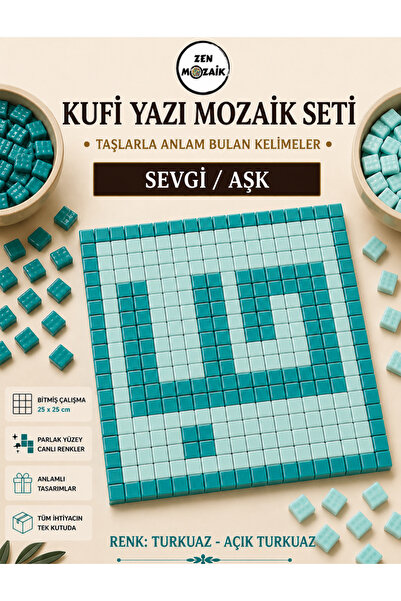 Zen Mozaik Kufi Lettering Mosaic Set – Words with Meaning in Stones