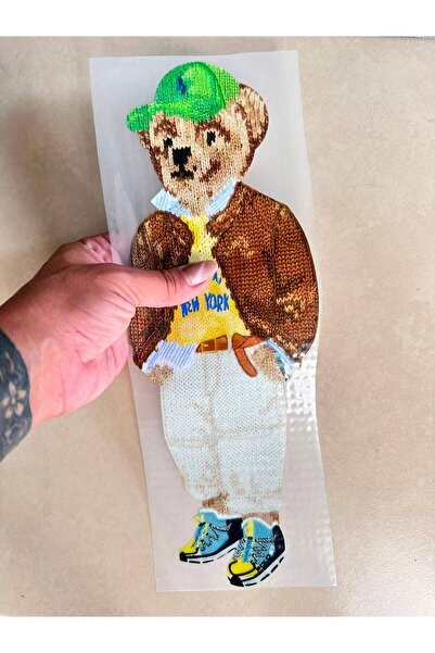 Gönülden Tasarım 31X12 cm Iron-On Bear Transfer Printing Arma