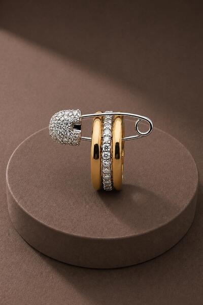 New Obsessions 3'lü Çengelli İğne Detaylı Kıkırdak Cuff Küpe