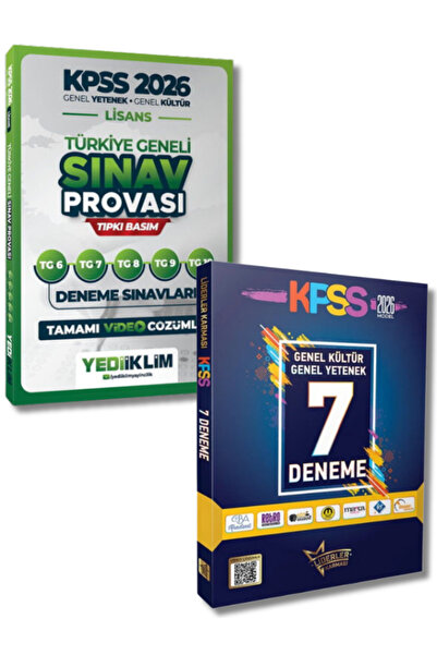 LİDERLER KARMASI Yediiklim Yayınları KPSS Genel Yetenek Genel Kültür Tamamı V...