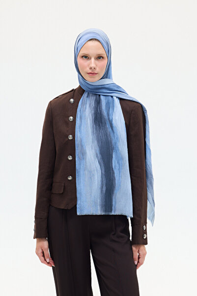 cs camellia scarf Σιωπηλό Σάλι Κράσ - Μπλε