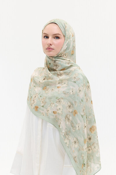 cs camellia scarf Freya Rami Shawl - Mint