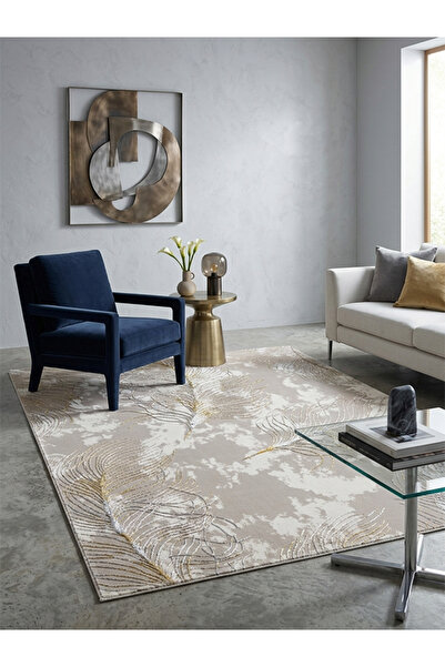 jeel alshabab "Selene" Turkish Carpet - Modern Luxury in Beige and Cream with...