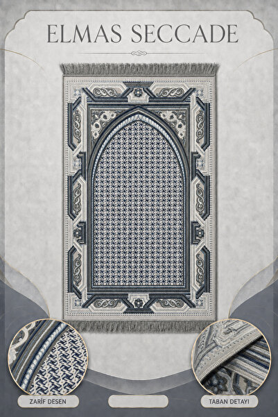 İlkbenaldim Diamond Prayer Rug Velvet Soft Textured Premium Prayer Mat 70X110...