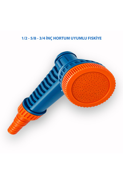 Trendhouse68 1/2 - 3/4 - 5/8 İnç Hortum Uyumlu Fıskiye, Lans Araç Yıkama ve Bahçe Sulama Aparatı Su Püskürtme Hortum Ucu