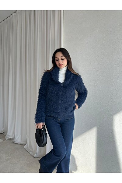Mooi Butik PAGİS Cardigan 3265 - Bleumarin
