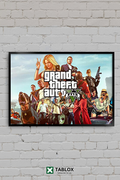 TABLOX Poster cu personajul jocului GTA 5 Grand Theft Auto V, tablou decorati...