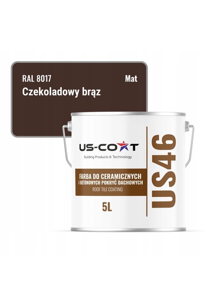 NO BRAND Vopsea ceramică pentru acoperișuri 5L, Bronz Ciocolatiu RAL 8017 Mat