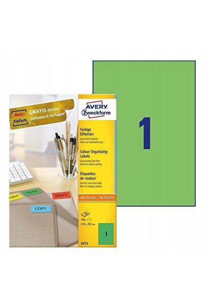 AVERY Etichete Zweckform 210-297mm rezistente 100 coli Verzi