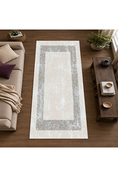 Soyut Desen Dekoratif Halı Kaymaz Taban Leke Tutmaz Yıkanabilir Kilim