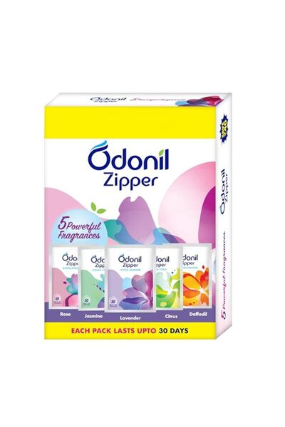 Generic Brand Odonil Bathroom Air Freshener Zipper Mix - 50g (10gx5) | Assort...