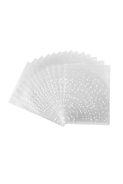 Generic Brand 100 Pcs Self-Adhesive Translucent Dot Pattern Resealable Cellop...