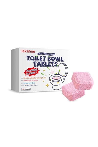 Generic Brand 12 Pcs Toilet Bowl Cleaner Tablets, Pink Automatic Toilet Chlor...