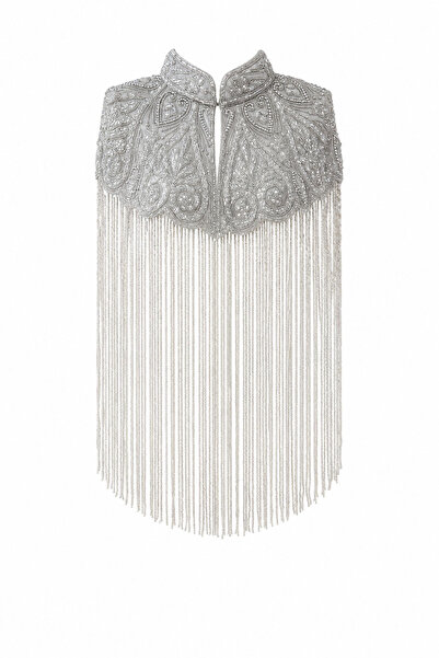 Özge Özgenç Premium Tree and Flower Embroidered Cape