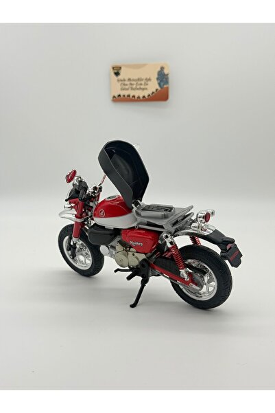 MotoGarage Honda Monkey 2018 Model Motosiklet 1:9 Ölçek Kırmızı Sesli Işıklı