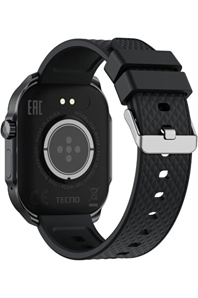 TECNO Watch 3 Active Sesli Görüşme Akıllı Saat Siyah (Tecno Türkiye Garantili)