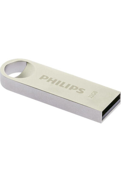 Philips Moon 32GB USB 2.0 Στικάκι Ασημί