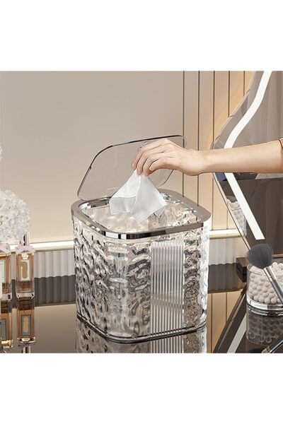 Generic YelaJoy Desktop Trash Can, Push Type, with Lid,Living Room Miscellane...