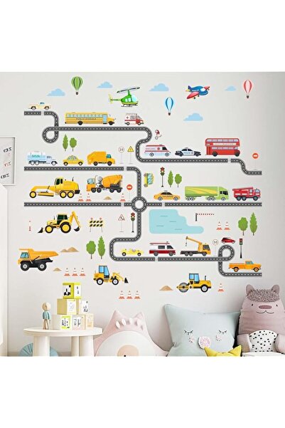 Generic Brand ARS® Large Construction Vehicles Car Wall Stickers - Trucks Exc...