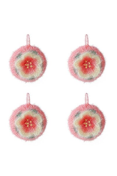 Generic Tazweeq Cherry Blossom Shaped Acrylic Dish Scrubber, Easy Dishwashing...