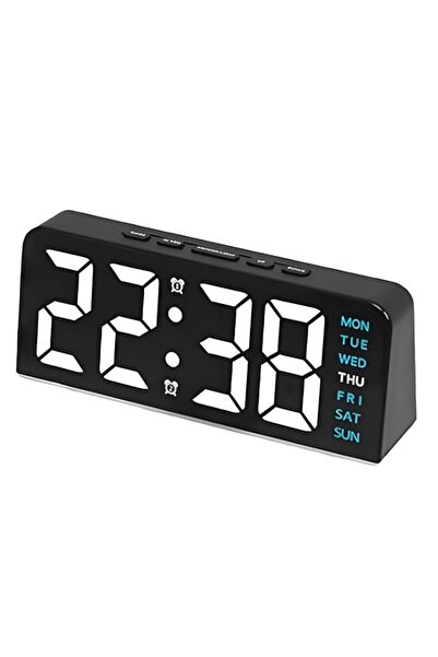 Generic Brand Nyganmelloz 6.8'' Digital alarm clock, 12/24H Desk & Bedside di...
