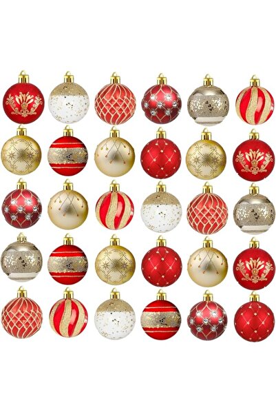 Generic Brand Christmas Baubles Christmas Tree Decoration Set, 30 Pieces, 60 ...