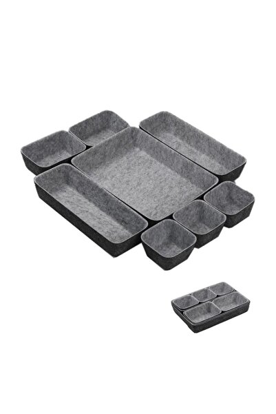 Generic Pack of 8 Felt Drawer Organiser Set Desk Drawer Organizers Tray Offic...