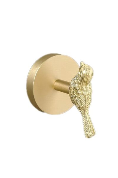 Generic HwrtYeg Bird Shape Hooks 1 Pcs Brass Hooks Wall Brushed Gold Towel Ro...