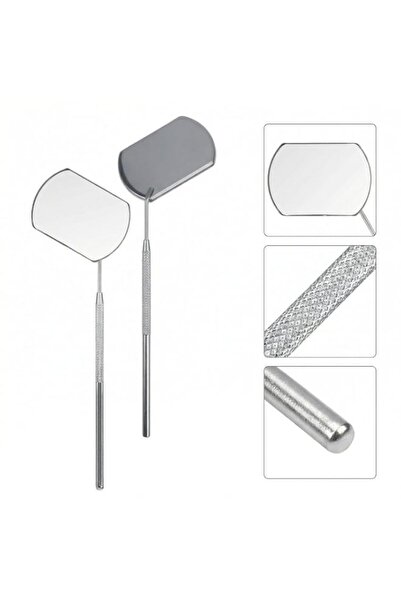 Generic Brand EKIND Silver Lash Extension Mirror Handheld Detachable Stainles...