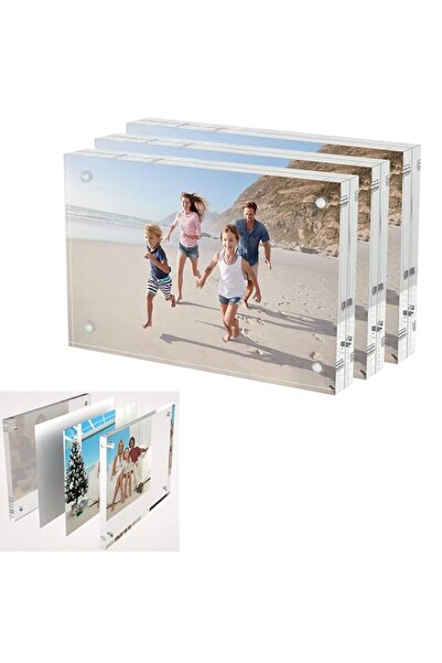 Generic Brand 4x6" Acrylic Picture Frames, Clear Picture Frames Freestanding ...
