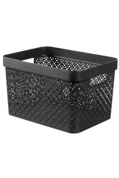 Generic Keter Terrazzo Storage Basket, 17 Liter Capacity, Black