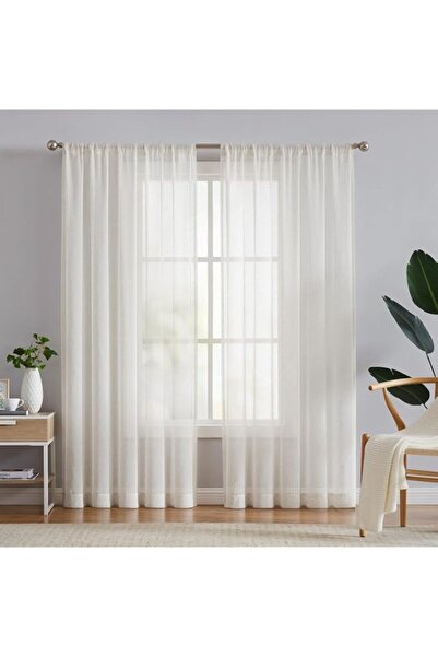 Generic Fmfunctex Sheer Linen-Curtains Panel 84-inch