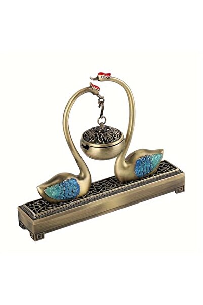 Generic Brand Dual-Use Metal Swan Lake Incense Holder, Unscented Home Decor O...